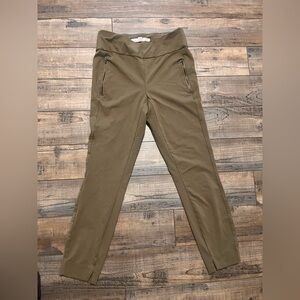Olive Green High-Waisted Pants
